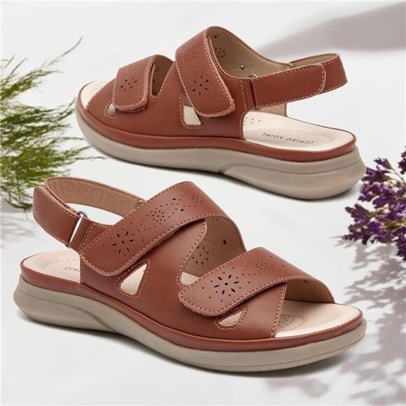 Women's Sandals Open Toe Arch Support Slides - Picture 6 of 7